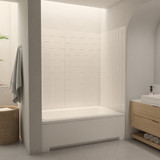 DreamLine QWALL-VS 56-60 in. W x 36 in. D x 62 in. H Acrylic Backwall Kit in White