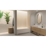 DreamLine QWALL-VS 56-60 in. W x 36 in. D x 62 in. H Acrylic Backwall Kit in Biscuit