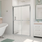 DreamLine Duet Plus 44-48 in. W x 72 in. H Semi-Frameless Bypass Sliding Shower Door in Chrome