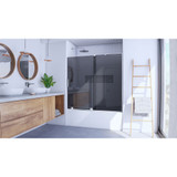 DreamLine Mirage-X 56-60 in. W x 58 in. H Frameless Sliding Tub Door in Chrome