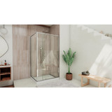 DreamLine Flex 34 1/2 in. D x 38-42 in. W x 72 in H Semi-Frameless Pivot Shower Enclosure in Chrome