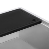 Ruvati 17 x 11 inch LedgeFit Black Resin Replacement Cutting Board for Workstation Sinks - RVA1217BLK