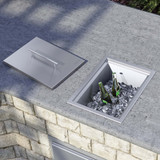 Ruvati Insulated Ice Chest Sink 15 x 20 inch Outdoor BBQ Marine Grade T-316 Topmount Stainless Steel - RVQ6215