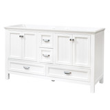 Foremost BAWV6022D Brantley 60" Wide Double Free Standing Wood Vanity Cabinet Only - White