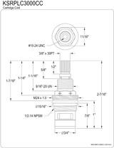 Kingston Brass KSRPLC3000CC Cold Replacement Cartridge