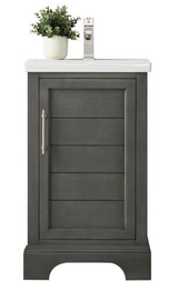 Vanity Art 20 Inch Silver Grey  Bathroom Vanity with Ceramic Sink & Top - VA5020-SG