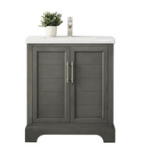 Vanity Art VA5030-SG Silver Grey 30 Inch Bathroom Vanity with Ceramic Sink & Top