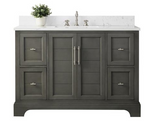 Vanity Art VA5048-SG Silver Grey 48 Inch Bathroom Vanity with Engineered Marble Top & Backsplash