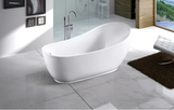 Kingston Brass VTRS723432SA  Aqua Eden  70 Inch Acrylic Freestanding Tub with Drain, Glossy White