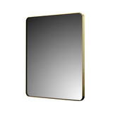 Craft + Main AM2430R-BG 24" X 30" Rounded Rectangle Mirror, Brushed Gold Frame Craft + Main AM2430R-BG 24" X 30" Rounded Rectangle Mirror, Brushed Gold Frame
