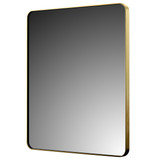 Craft + Main AM3036R-BG 30" X 36" Rounded Rectangle Mirror, Brushed Gold Frame Craft + Main AM3036R-BG 30" X 36" Rounded Rectangle Mirror, Brushed Gold Frame