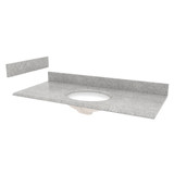 Foremost HG49228RG 49" Rushmore Grey Granite Vanity Sink Top With White Oval Bowl