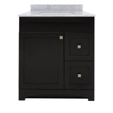 Foremost MXGVT2522-CWR Monterrey 25" Cool Grey Vanity With Carrara White Marble Counter Top With White Sink