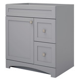 Foremost MXGVT3122-QGS Monterrey 31" Cool Grey Vanity with Galaxy Sand Quartz Sink Counter Top With White Sink