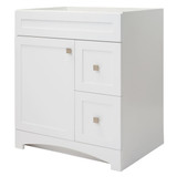 Foremost MXWVT3122-QIW Monterrey 31" Flat Wh Vanity with Iced White Quartz Counter Top With White Sink