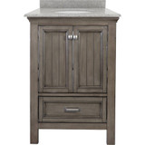 Foremost BABVT2522D-RG Brantley 25" Harbor Blue Vanity With Rushmore Grey Granite Counter Top With White Sink