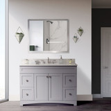 Foremost MXGVT4922-QGG Monterrey 49" Cool Grey Vanity With Galaxy Gray Quartz Counter Top With White Sink