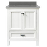 Foremost BAWVT3122D-QGG Brantley 31" White Vanity With Galaxy Gray Quartz Counter Top With White Sink