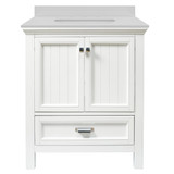 Foremost BAWVT3122D-QSW Brantley 31" White Vanity With Snow White Quartz Counter Top With White Sink