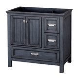 Foremost BABVT3722D-QGG Brantley 37" Harbor Blue Vanity With Galaxy Gray Quartz Counter Top With White Sink