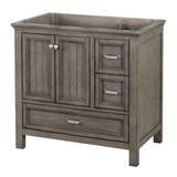 Foremost BAGVT3722D-QGG Brantley 37" Distressed Grey Vanity With Galaxy Gray Quartz Counter Top With White Sink