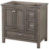 Foremost BAGVT3722D-BGR Brantley 37" Distressed Grey Vanity With Black Galaxy Granite Counter Top With White Sink