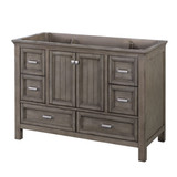 Foremost BAGVT4922D-QGG Brantley 49" Distressed Grey Vanity With Galaxy Gray Quartz Counter Top With White Sink