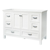 Foremost BAWVT4922D-QGG Brantley 49" Wh Vanity With Combo Galaxy Gray Quartz Counter Top With White Sink