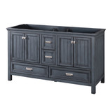 Foremost BABVT6122D-QGG Brantley 61" Harbor Blue Vanity With Galaxy Gray Quartz Counter Top With White Sink