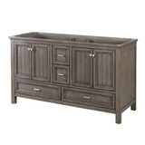 Foremost BAGVT6122D-QSW Brantley 61" Distressed Grey Vanity With Snow White Quartz Counter Top With White Sink