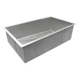 Ruvati 36-inch Slope Bottom Offset Drain Reversible Kitchen Sink Undermount 16 Gauge Stainless Steel - RVH7497