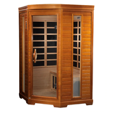 Dynamic Heming Elite 2-person Corner Ultra Low EMF (Under 3MG) FAR Infrared Sauna (Canadian Hemlock)