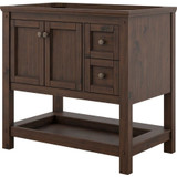 Foremost  SXMVT3722D-QGS Shay 37" Rustic Mango Vanity Cabinet with Galaxy Sand Quartz Sink Top