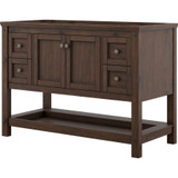 Foremost  SXMVT4922D-QGS Shay 49" Rustic Mango Vanity Cabinet with Galaxy Sand Quartz Sink Top