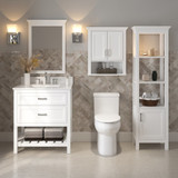 Foremost  LSWVT3122D-QSW Lawson 31" White Vanity Cabinet with Snow White Quartz Sink Top