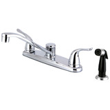 Kingston Brass FB2271YL Yosemite 8-Inch Centerset Kitchen Faucet with Sprayer, Polished Chrome