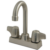 Kingston Brass KB460SN Vista 4" Centerset Two Handle Bar Faucet, Brushed Nickel