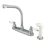 Kingston Brass KB711 Victorian Centerset Kitchen Faucet, Polished Chrome