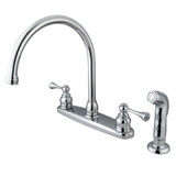 Kingston Brass KB721BLSP Vintage 8-Inch Centerset Kitchen Faucet, Polished Chrome