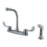 Kingston Brass KB762SP 8-Inch Centerset Kitchen Faucet, Polished Chrome