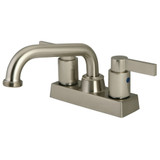 Kingston Brass KB2478NDL Two Handle 4" Centerset Laundry Faucet, Brushed Nickel