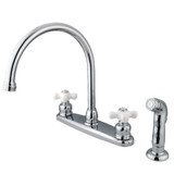 Kingston Brass KB721PXSP Vintage 8-Inch Centerset Kitchen Faucet, Polished Chrome