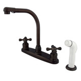 Kingston Brass KB715AX Victorian Centerset Kitchen Faucet, Oil Rubbed Bronze