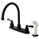 Kingston Brass KB8795NFL NuWave French Centerset Kitchen Faucet, Oil Rubbed Bronze