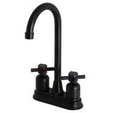 Kingston Brass KB8490DX Concord Two Handle Bar Faucet, Matte Black