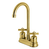 Kingston Brass KB8497ZX Millennium Two Handle Bar Faucet, Brushed Brass