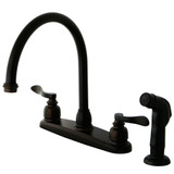 Kingston Brass KB8795NFLSP NuWave French Centerset Kitchen Faucet, Oil Rubbed Bronze