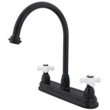 Kingston Brass KB3745PX Restoration Centerset Kitchen Faucet, Oil Rubbed Bronze