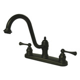 Kingston Brass KB3115BLLS Restoration 8-Inch Centerset Kitchen Faucet, Oil Rubbed Bronze