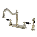 Kingston Brass KB1752PKLBS Duchess Centerset Kitchen Faucet, Polished Brass